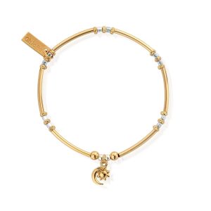 ChloBo Dainty Moon & Sun Bracelet Two Tone