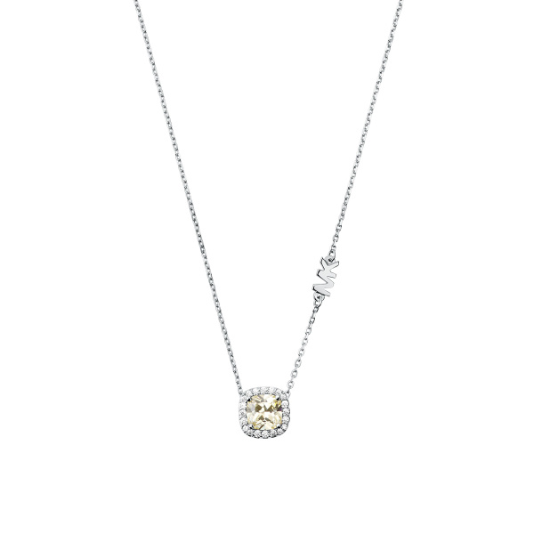 Michael Kors Brilliance Square Halo Necklace Silver Michael Kors Fallers Fallers Irish Jewelry
