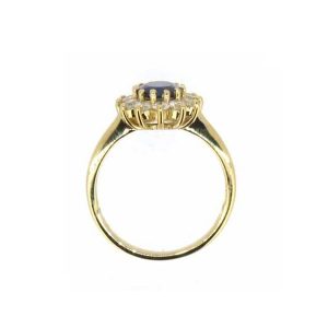 Sapphire-Cluster-Ring