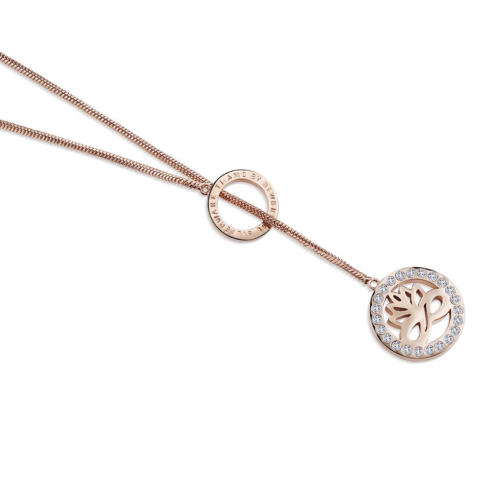 Newbridge Rose Goldplate Pendant Clear Stones Newbridge Silverware Fallers Fallers Irish Jewelry