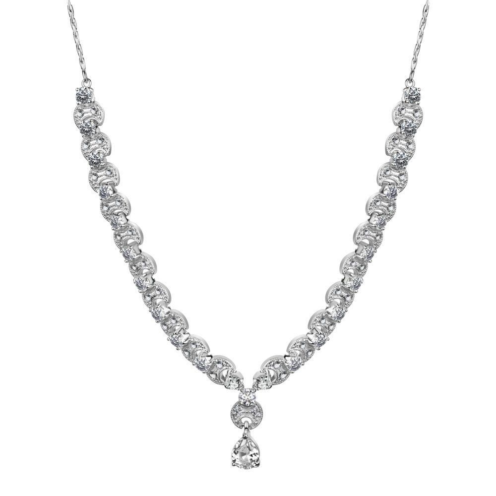 Newbridge Vintage Clear Stone Necklace Newbridge Silverware Fallers Fallers Irish Jewelry
