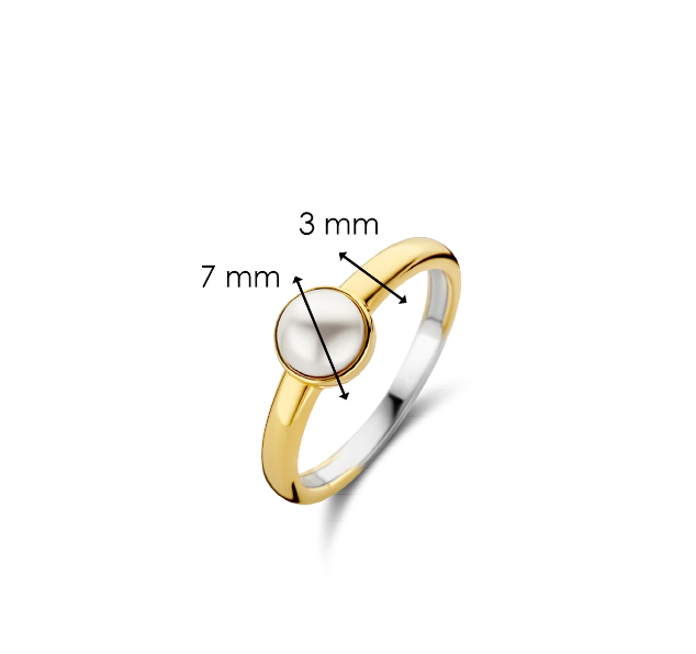 Pearl ring - 22K Gold Indian Jewelry in USA