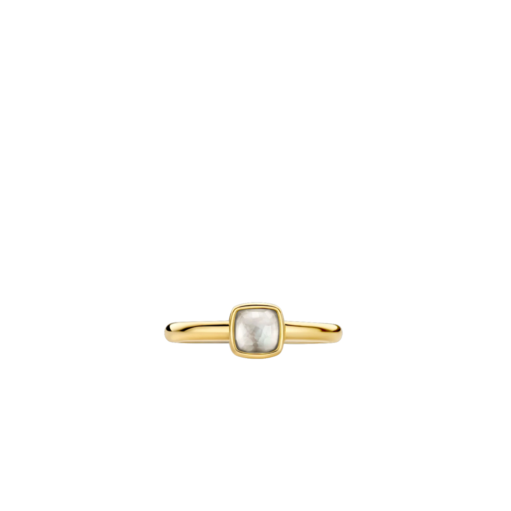 Square Pearl Silver Ring with Mother of Pearl -ARG1204MP -