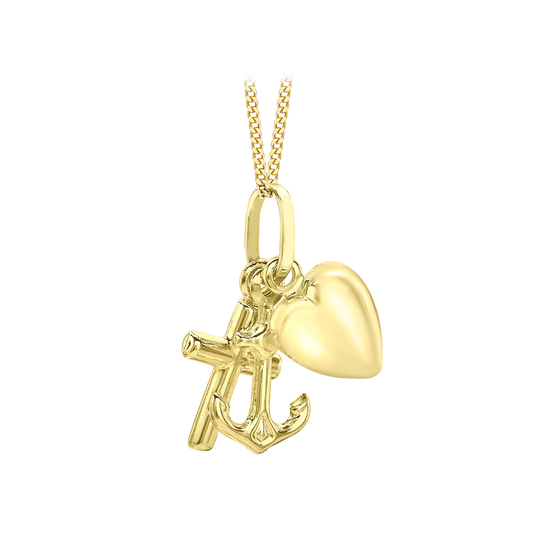 Gerry Browne Gold 9ct Faith Hope Charity Pendant - Jewellery from Gerry  Browne Jewellers UK