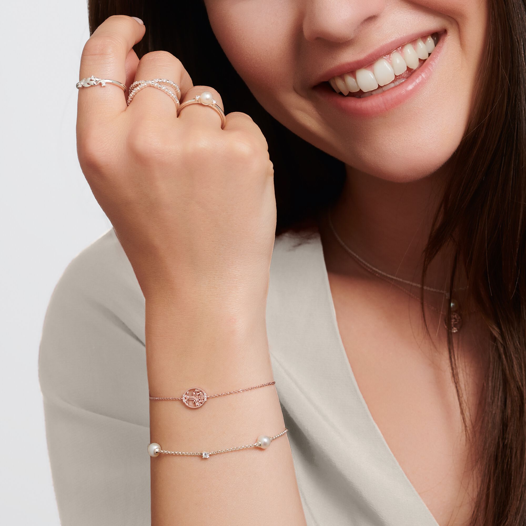 Rose Gold Charm Necklace 50cm - JEWELLERY from Market Cross Jewellers UK