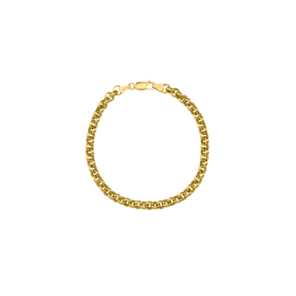 9ct Yellow Gold Patterned & Plain Belcher Bracelet | Ramsdens Jewellery