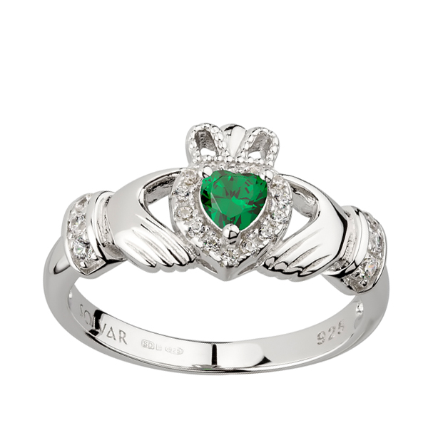 Claddagh ring hotsell green