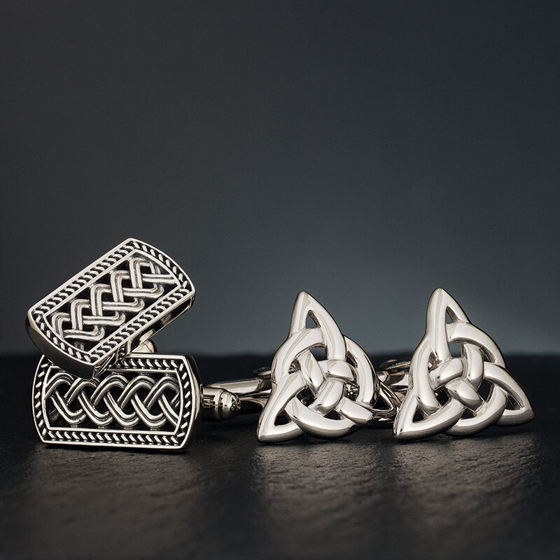 Silver Knot Cufflinks in Sterling Silver