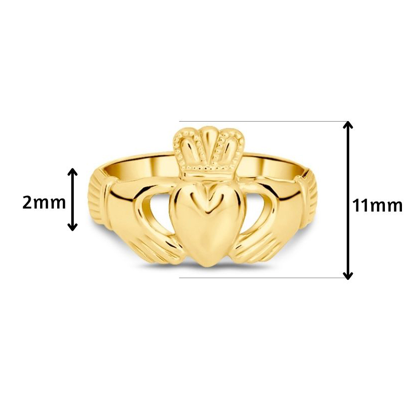 Gold Twist Ring – Claddagh Design
