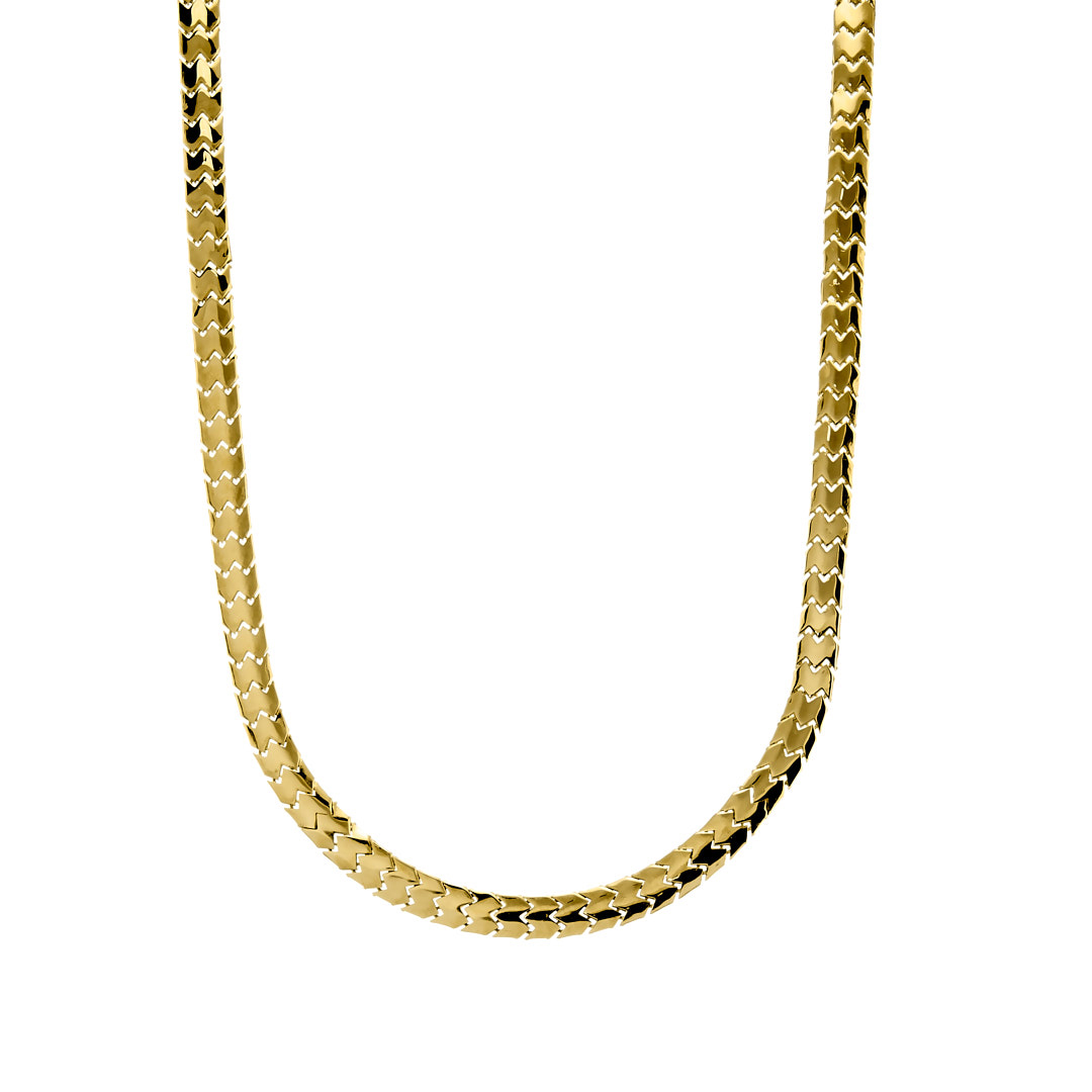 Thick Flat Cobra Chain 14K Solid Gold Necklace modern Layering Graduated  Herringbone Style Italian Chain Necklace for Everyday Wear - Etsy New  Zealand