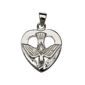 Silver Confirmation Dove Pendant Necklace