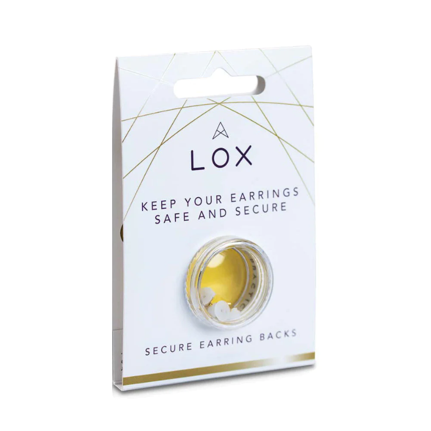 Gold Lox Secure Earring Backs Two Pair Pack 