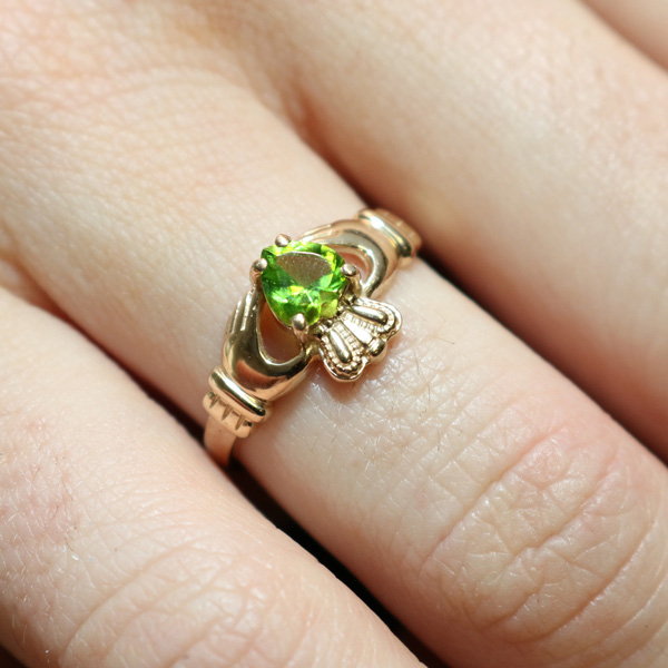 Fallers 9K Claddagh Birthstone Ring