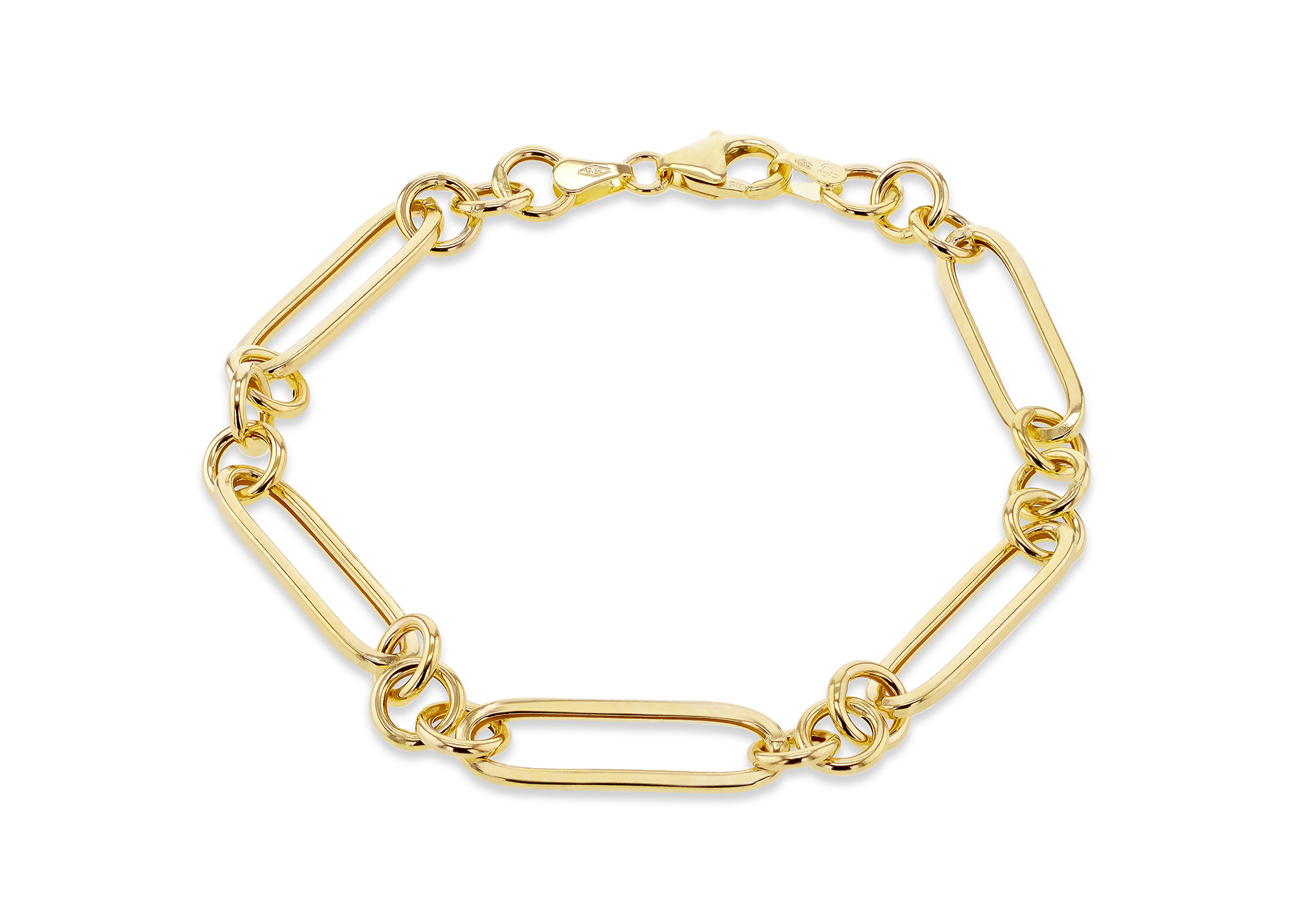 Buy Solid Gold Figaro Bracelet 9ct 8 Inches 4mm SKU 1021 Online in India -  Etsy