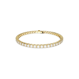 Swarovski Gold Plated Matrix Tennis Bracelet-Medium