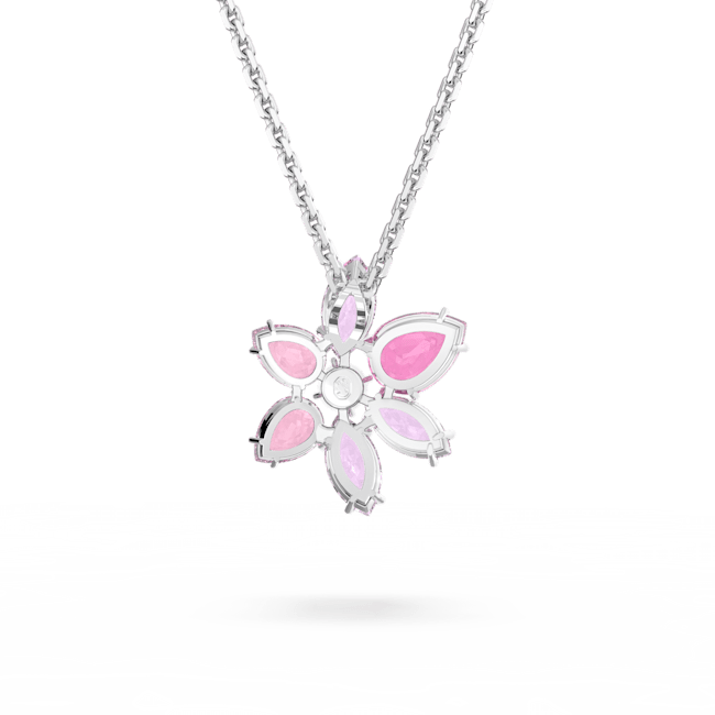 Swarovski Crystal Pink Rose Flower Floral Charm Pendant Chain Necklace  Christmas Best Friend Bridal Bridesmaid Jewelry Gift - Etsy