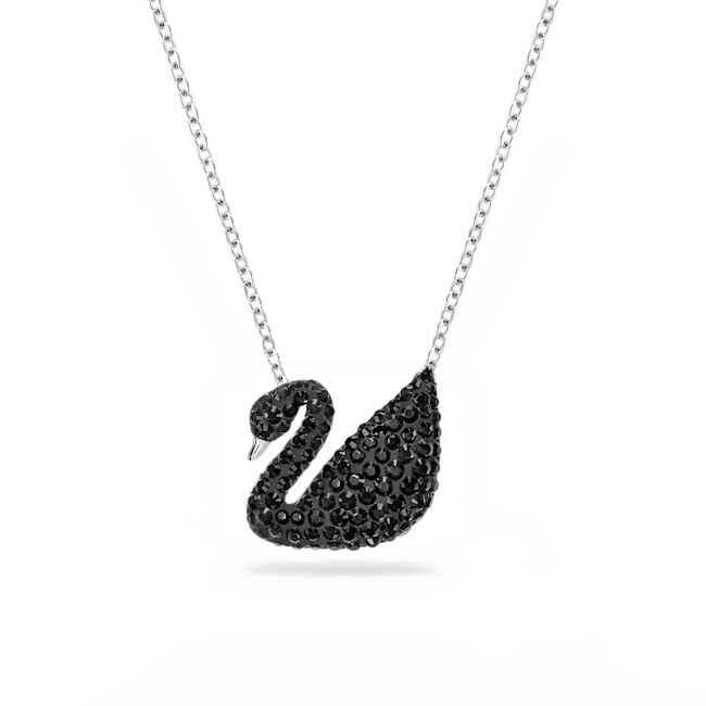 Swarovski black discount swan necklace price