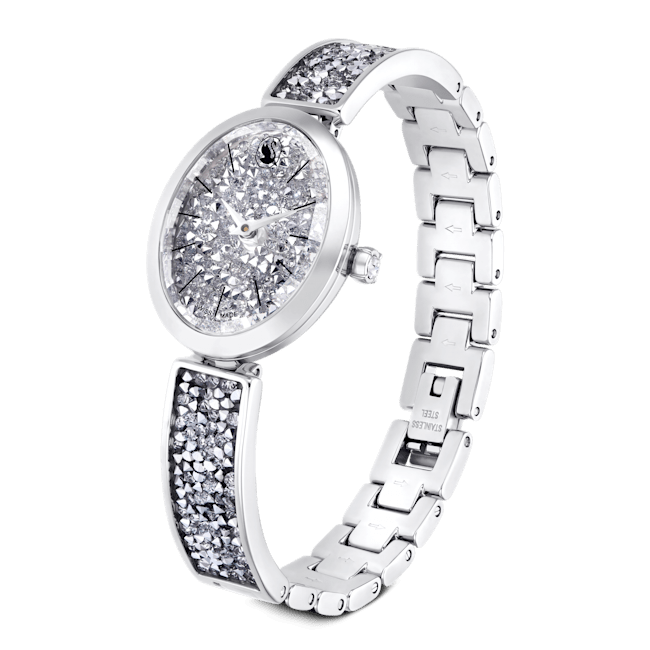 Buy Swarovski Crystal Rock Oval watch, Swiss Made, Metal bracelet, Red,  Rose gold-tone finish