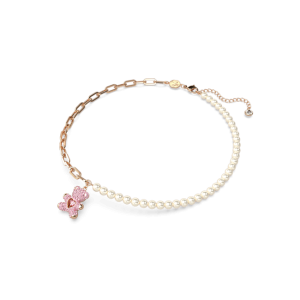 Swarovski Rose Gold and Pink Teddy Bear Necklace