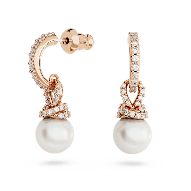 Gingiberi Pearl Earrings 18k Rose gold dangle gift for women