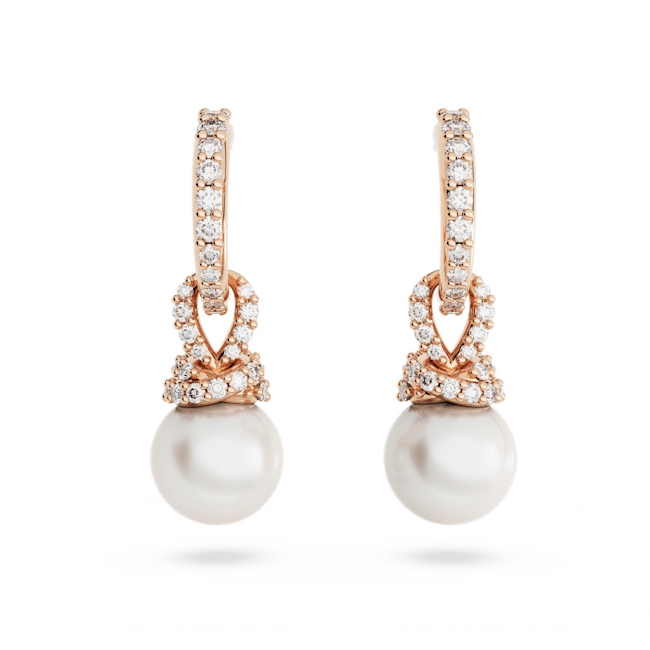 Swarovski Rose Gold Originally Pearl Drop Earrings Swarovski