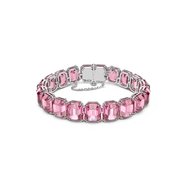【美品】SWAROVSKI Rosette pink Braceletクリスタル Swarovski Pink Octagon Cut Millenia bracelet - . - Fallers