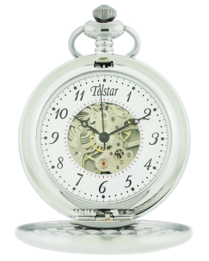 Telstar Stainless Steel Mechanical Pocket Watch