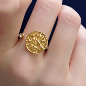 Amy-gold-plated-clear-stone-ring