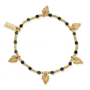 ChloBo Leaf Heart Malachite Bracelet