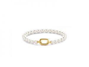 Ti Sento Pearl and Gilded Clasp Bracelet