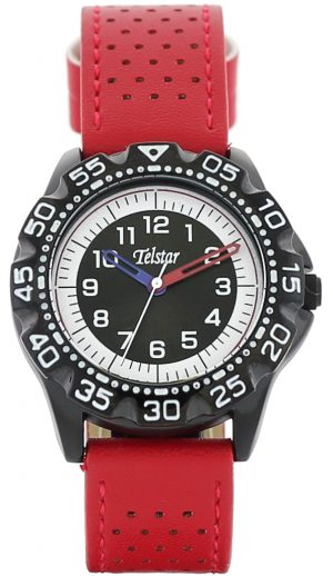 Telstar Kids Red & Black Time Teacher Watch