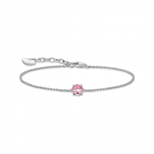 THOMAS SABO Silver Bracelet with Pink CZ Stone