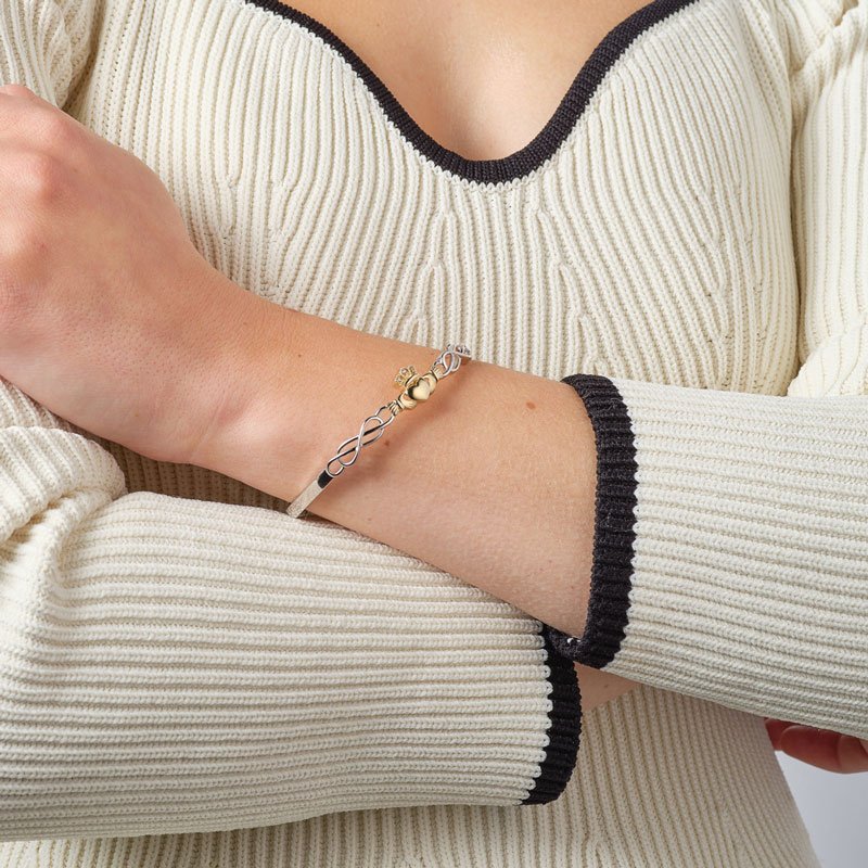 Claddagh bangle bracelet on sale