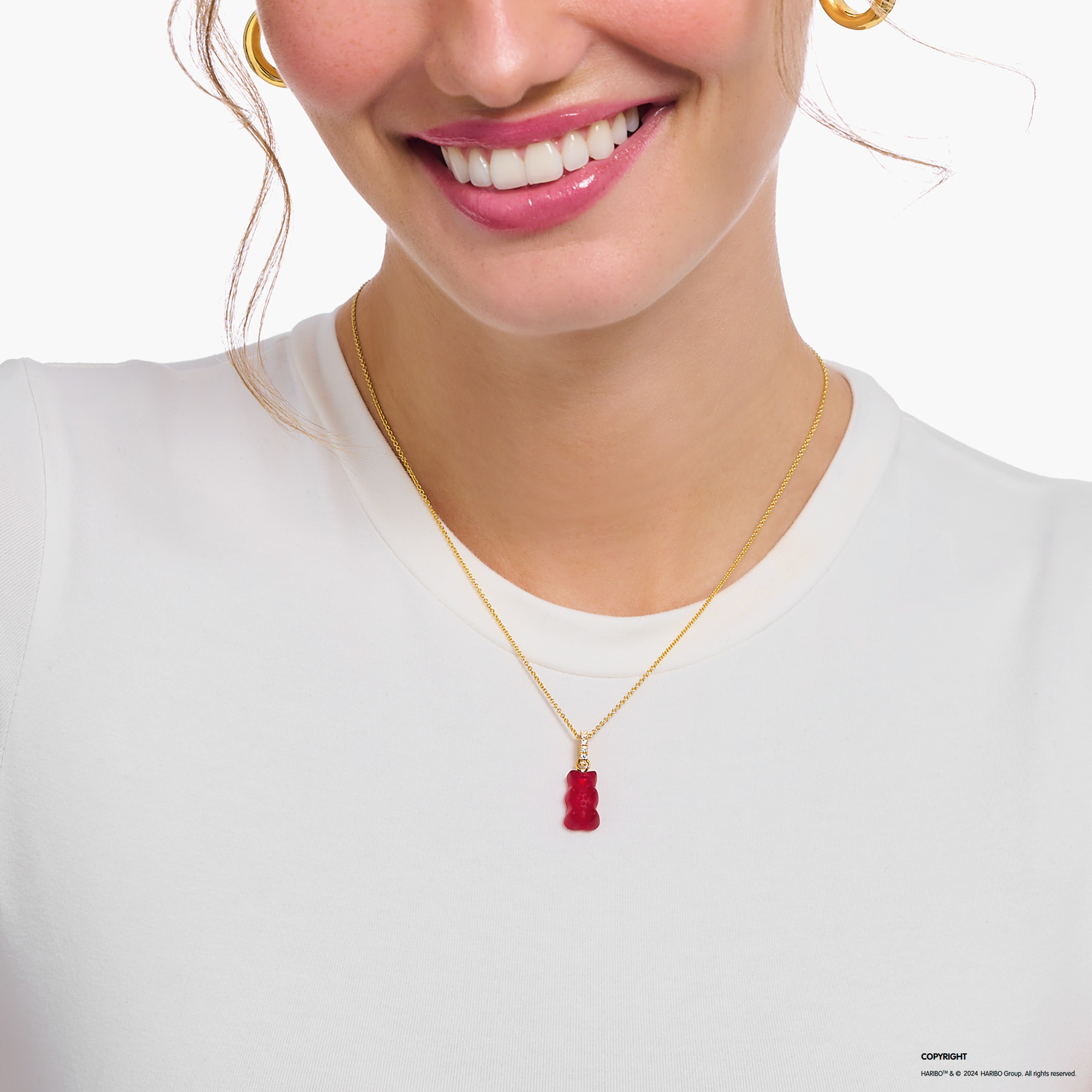 Thomas Sabo x Haribo Red Goldbear Necklace Thomas Sabo thomas sabo x haribo Fallers Fallers Irish Jewelry