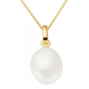 9K Gold Cultured Fresh Water Pearl Keshi Pendant