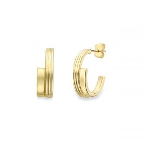 9K Gold Polished Hoops