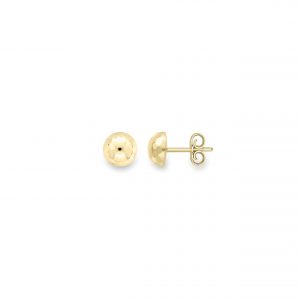 9K Gold Diamond Cut Half Stud