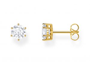 Thomas Sabo Gold-Plated White CZ Earrings