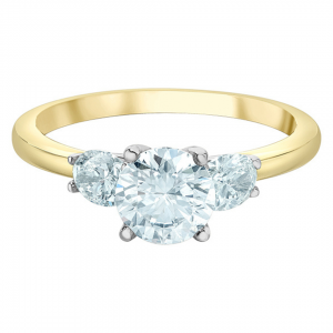 18K Lab Grown 3 Stone Diamond Ring 1.46ct