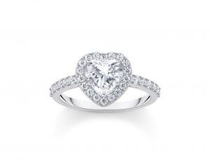 THOMAS SABO Essential Silver CZ Halo Heart Ring
