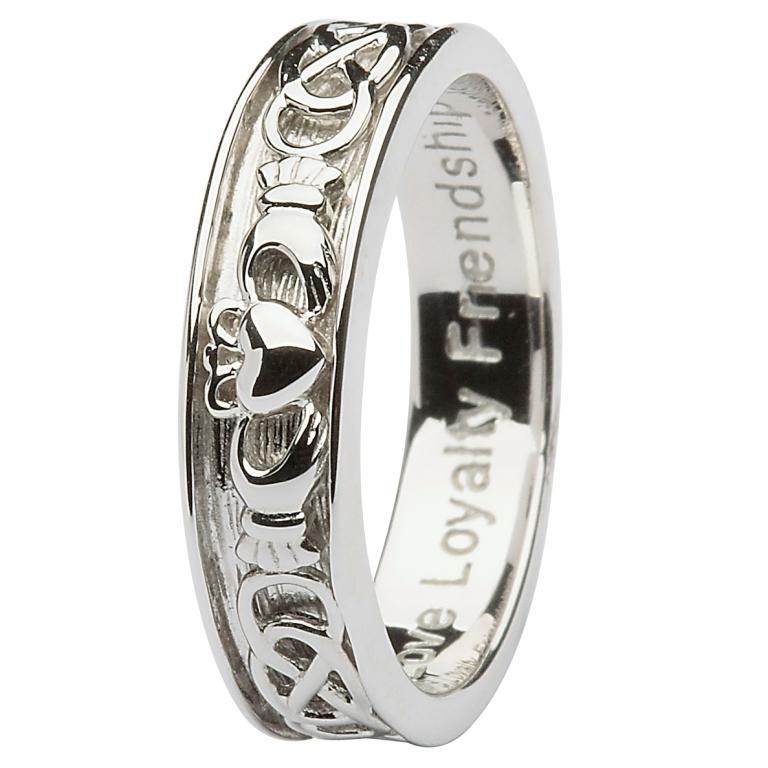Sterling Silver Gents Claddagh & Celtic Ring - Image 3