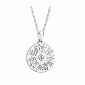 History Of Ireland Round Disc Pendant
