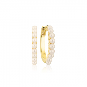 Sif Jakobs Ellera Perla Hoop Earrings in Gold
