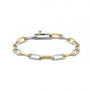 Ti Sento Two Toned Gilded Paper Link Bracelet