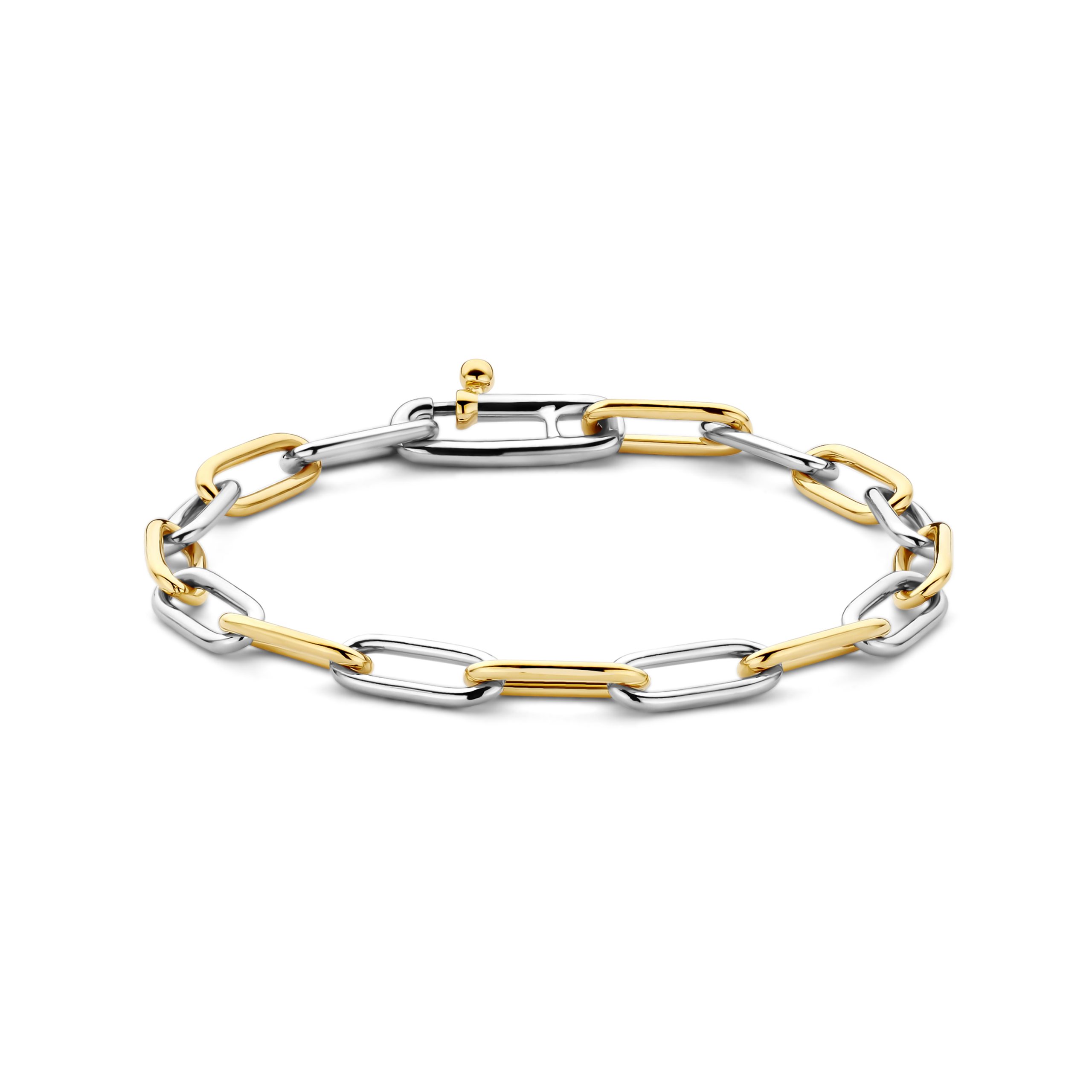 Ti Sento Two Toned Gilded Paper Link Bracelet