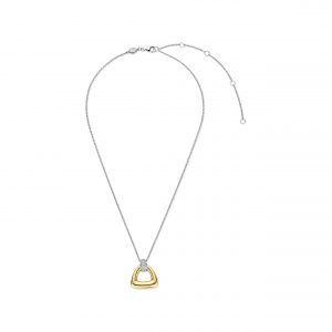 Ti Sento Gilded Open Triangle Pendant
