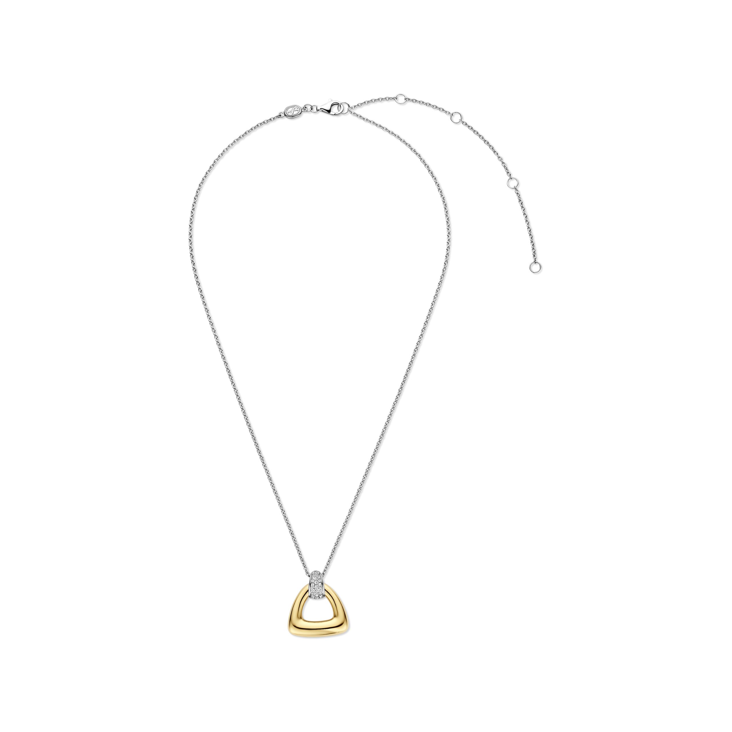Ti Sento Gilded Open Triangle Pendant