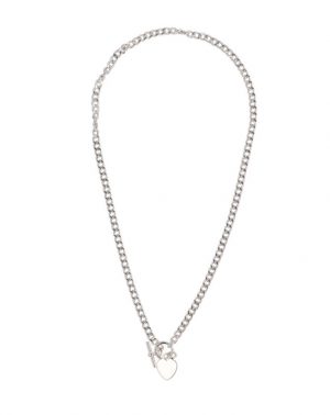 Sterling Silver T-Bar Heart Necklace