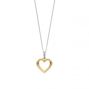 Ti Sento Gilded Gold Heart Pendant