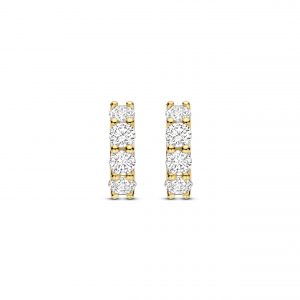Ti Sento Gilded Cubic Zirconia Hoops